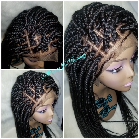 Breeze of BLESSINGS LLC Other - SOLD‼Large Box Braided HH 13*4 Lace FRONTAL wig